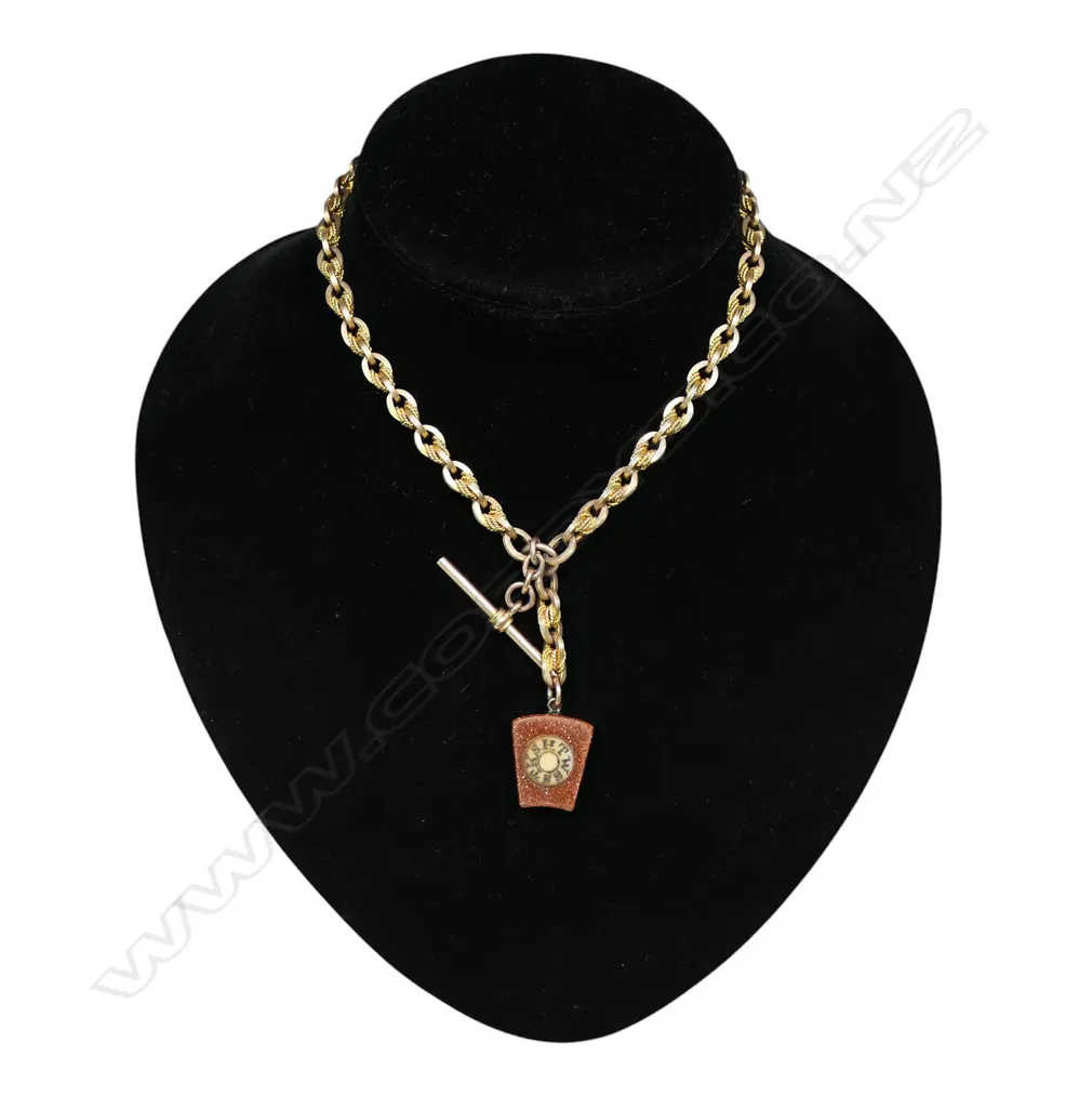 A c1900 9ct yellow gold fancy Albert chain, Image 1++