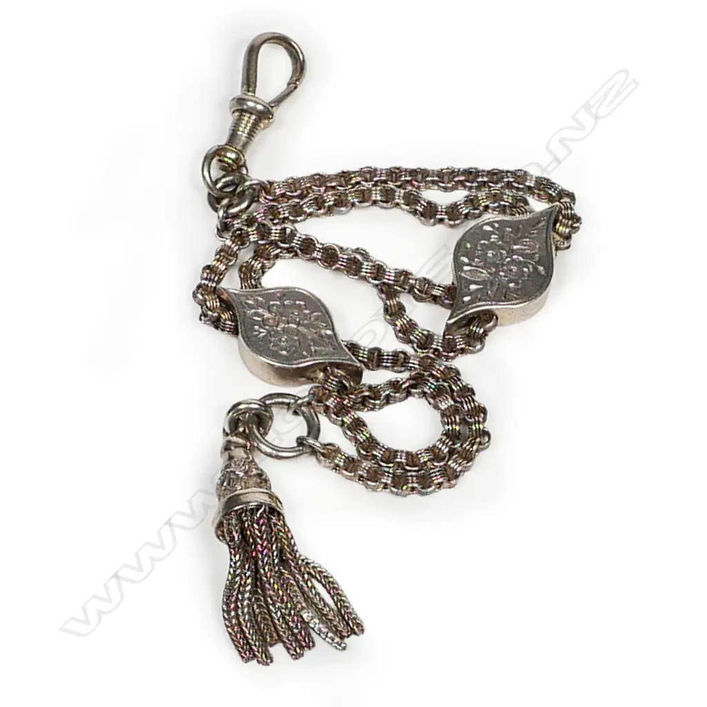 Victorian silver Albertina chain, Image 1++