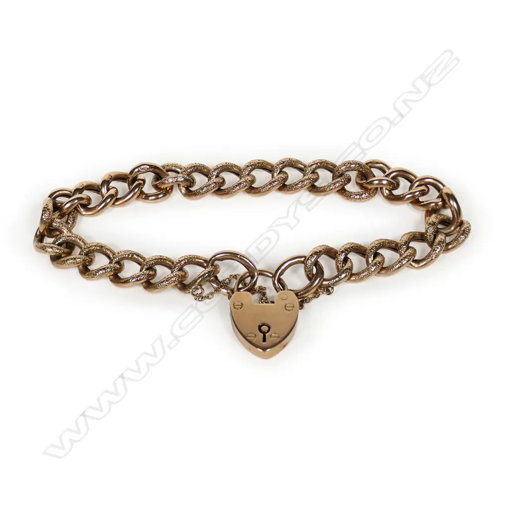 An early 20thC 9ct rose gold 'Night and Day' bracelet, Image 1++