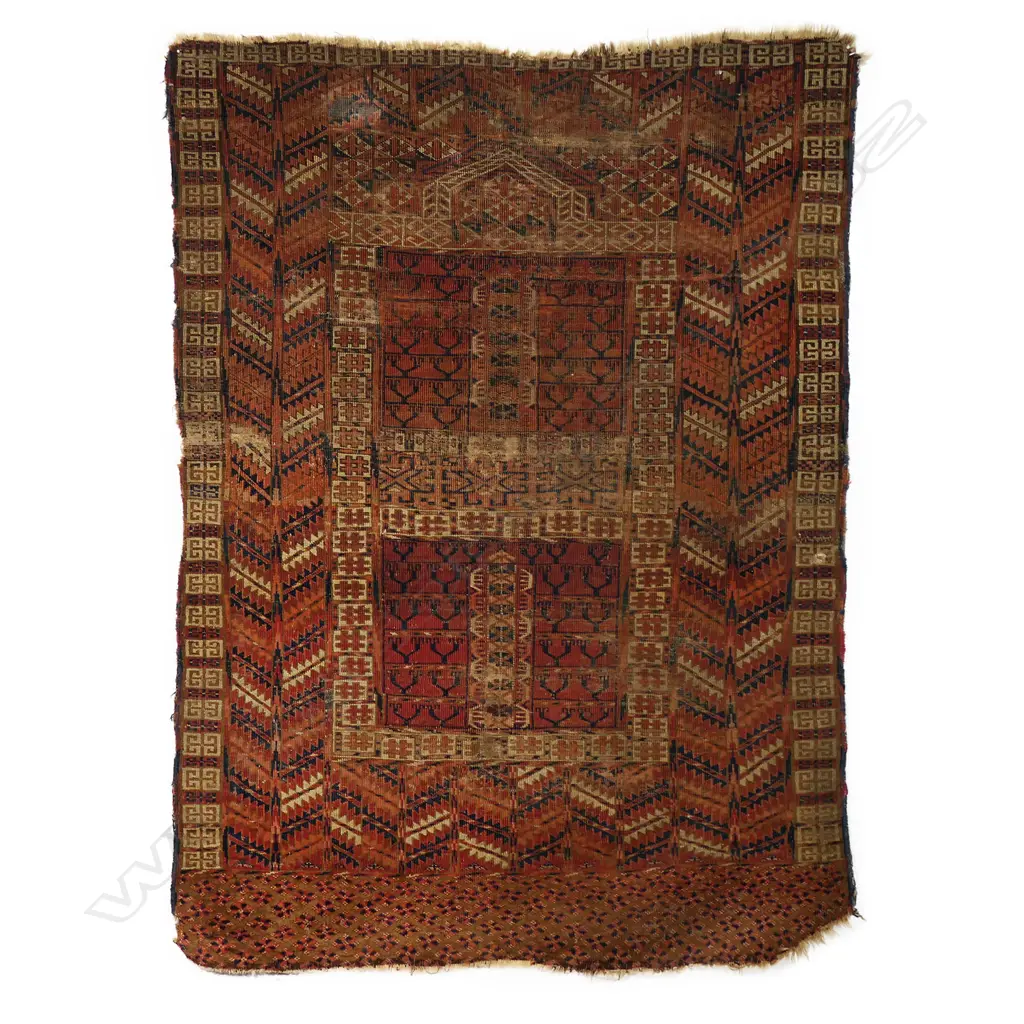 A 19thC hand knotted Engsi rug, Image 1++