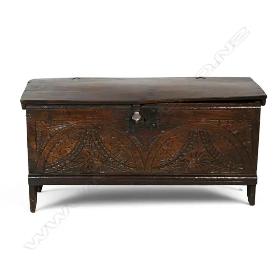 A Georgian elm coffer,
