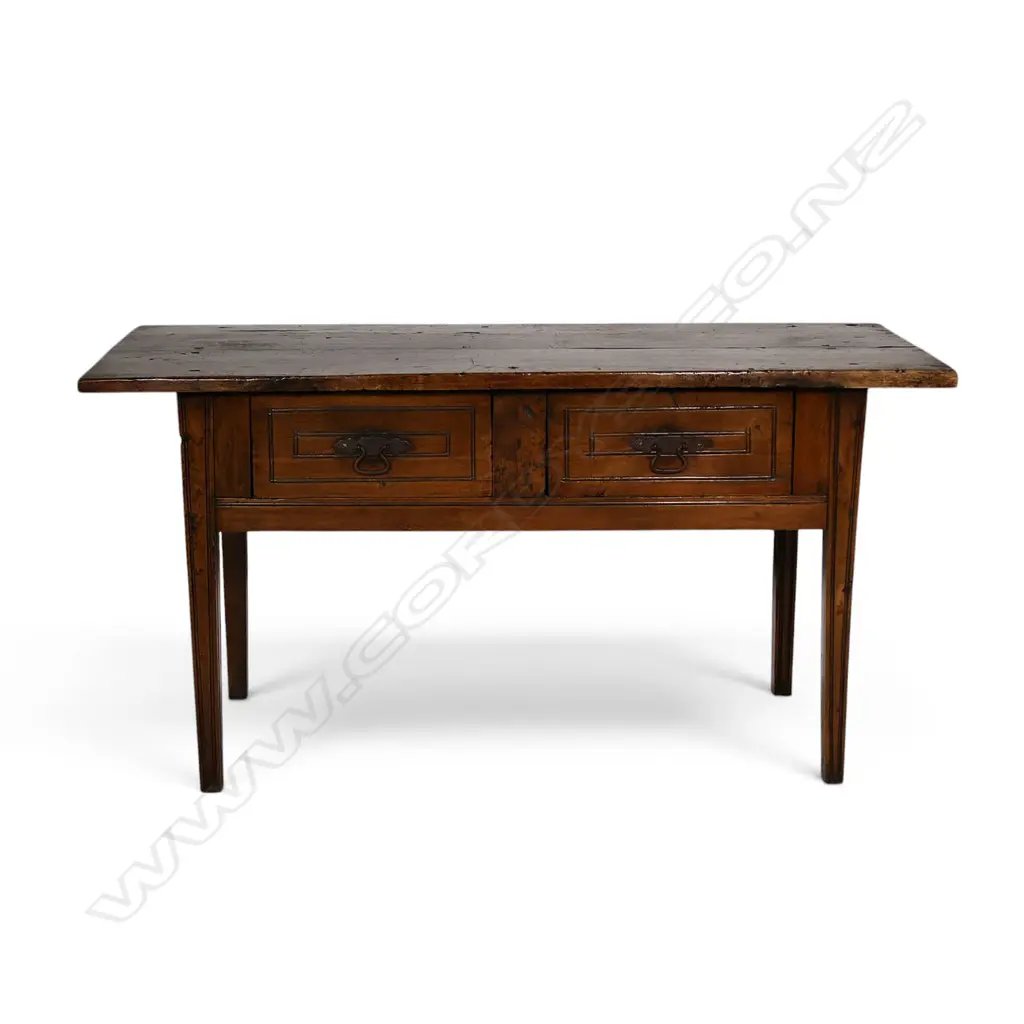 A 19thC fruit wood console table, Image 1++