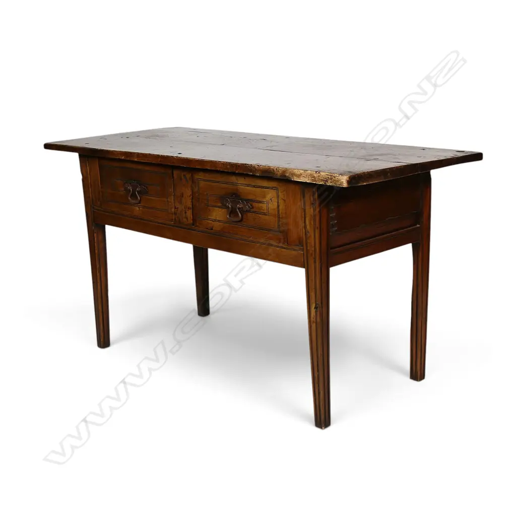 A 19thC fruit wood console table, Image 1++