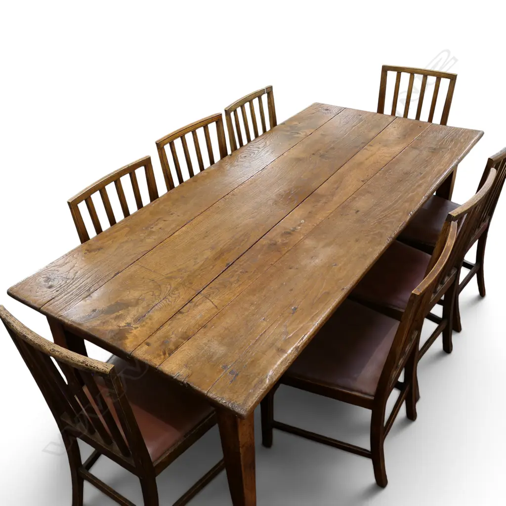 A 19thC French provincial fruit wood table, Image 1++