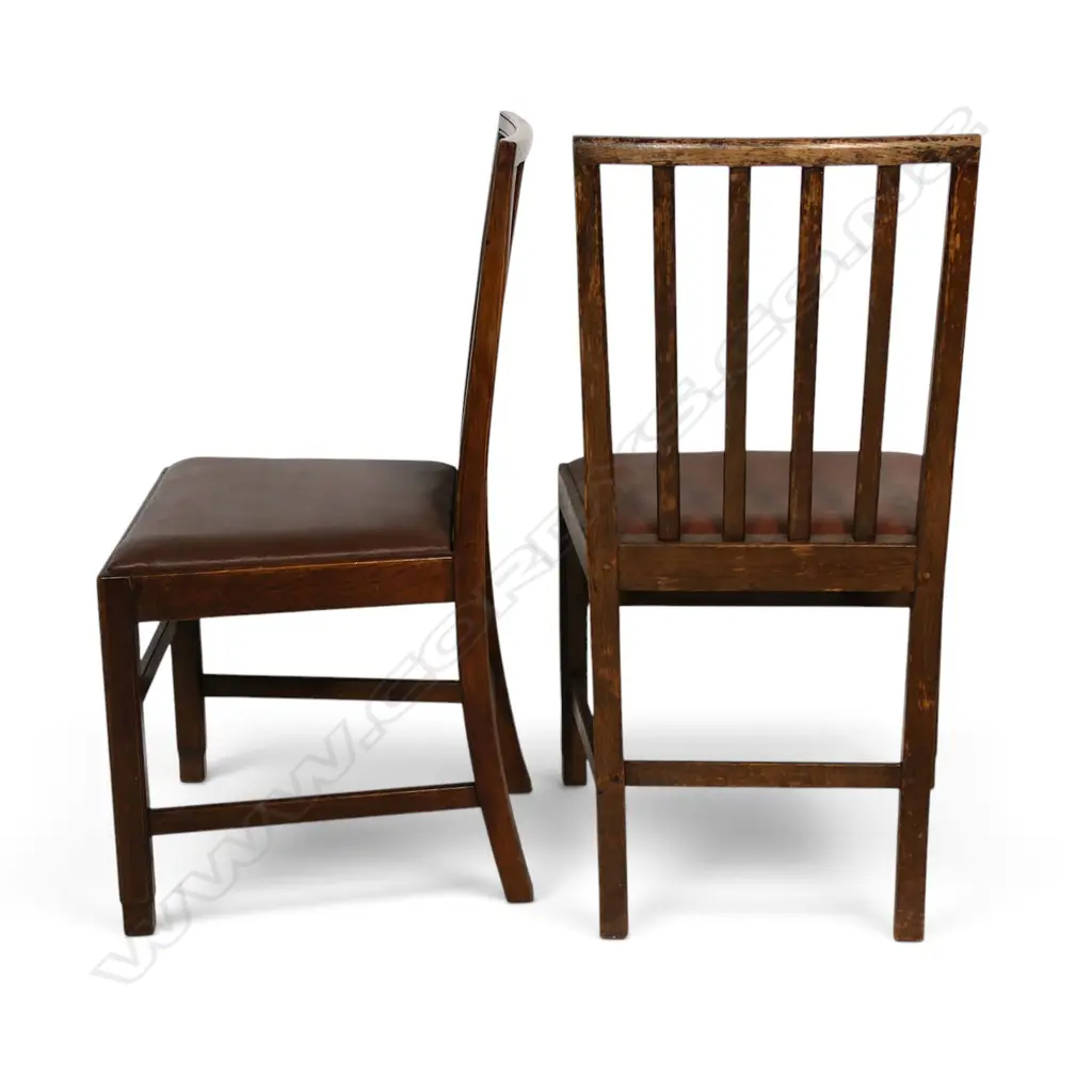 A set of eight 19thC oak dining chairs, Image 1++