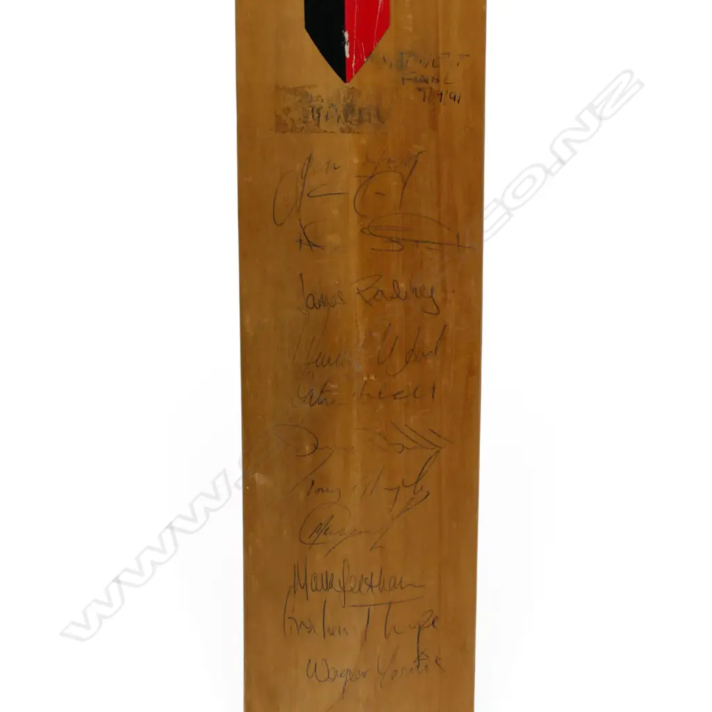 Hampshire v Surrey 1991 - autographed Lords 3000 - ¾ size bat signed in ink, Image 1++