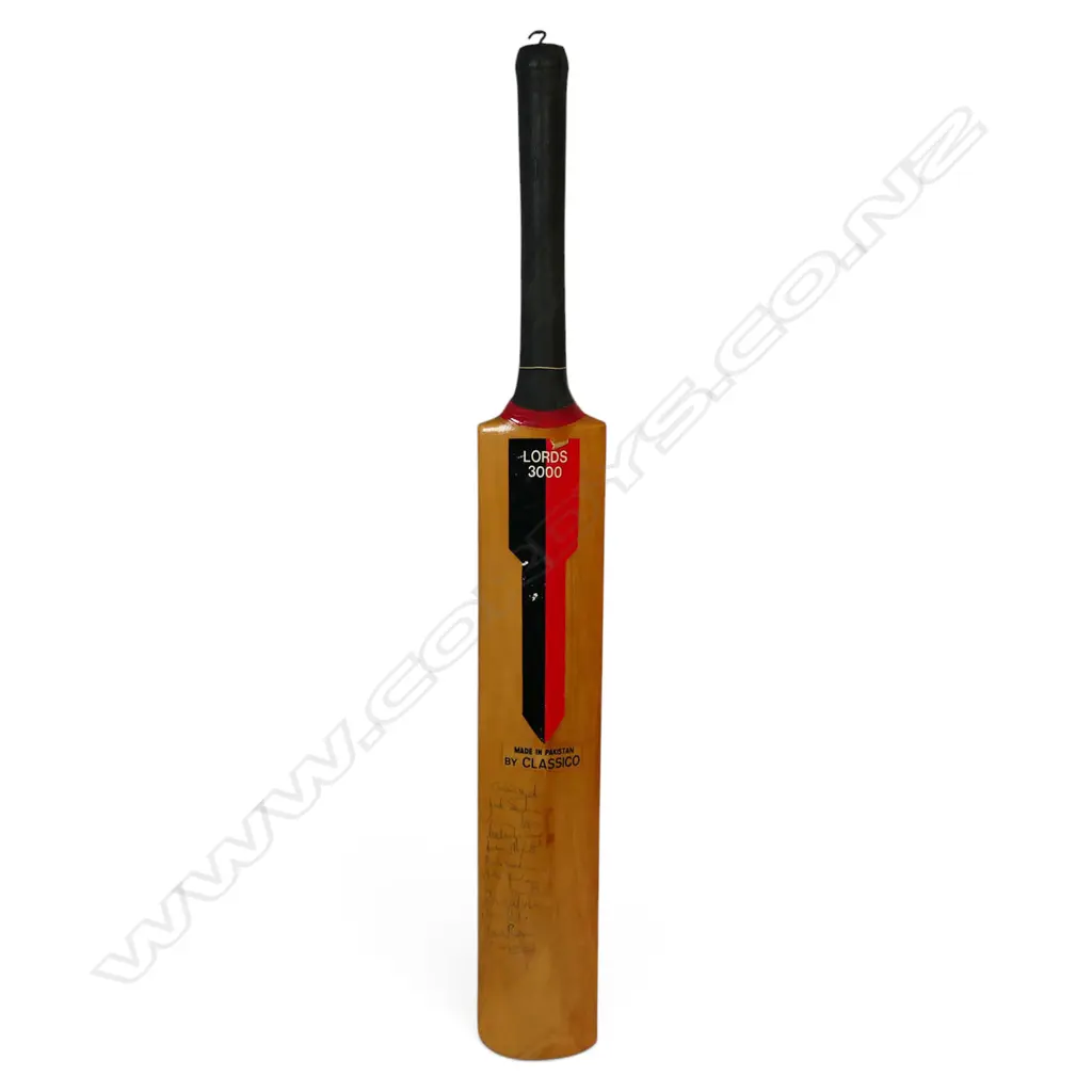Sussex v Lancashire 1986 - autographed Lords 3000 - ¾ size bat signed in ink, Image 1++