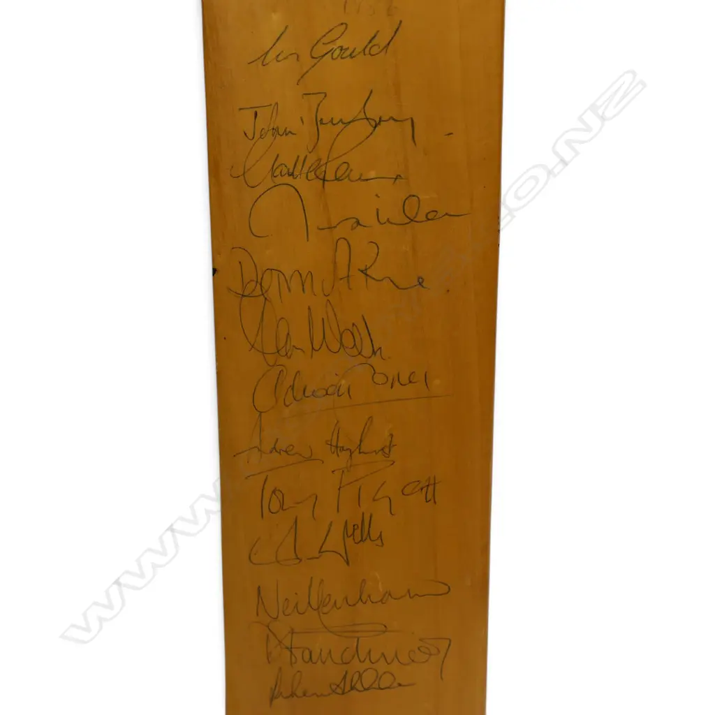 Sussex v Lancashire 1986 - autographed Lords 3000 - ¾ size bat signed in ink, Image 1++