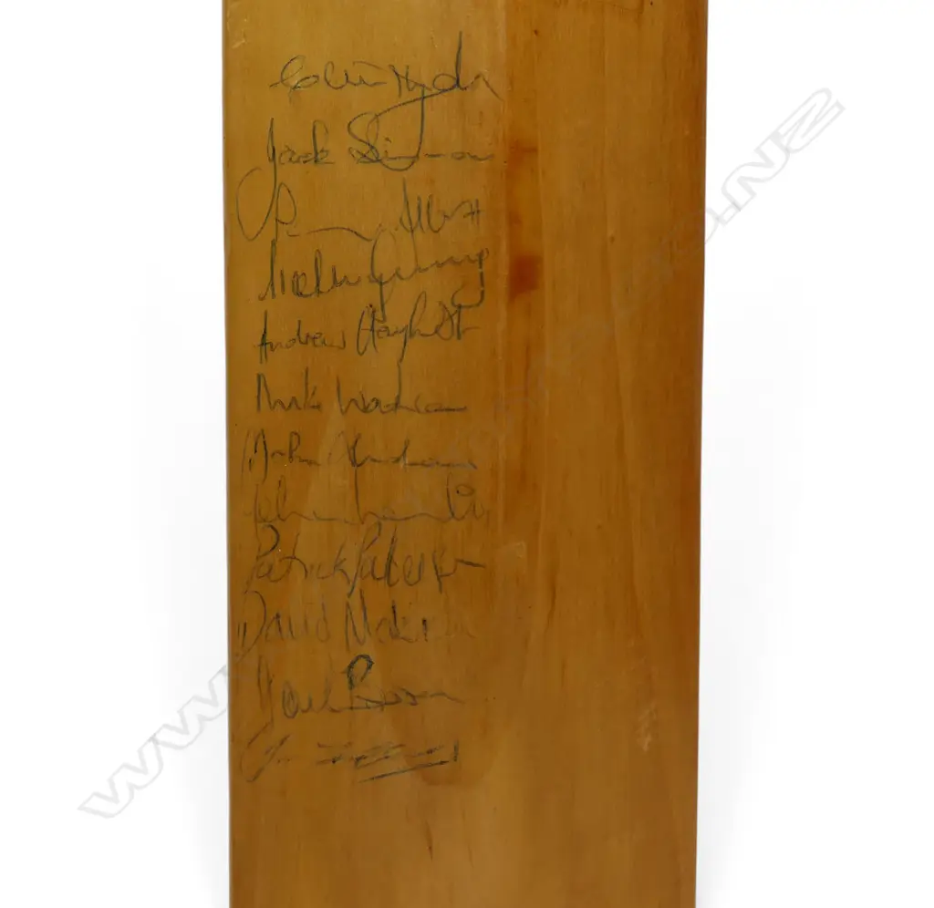 Sussex v Lancashire 1986 - autographed Lords 3000 - ¾ size bat signed in ink, Image 1++