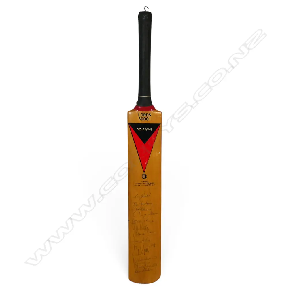 Sussex v Lancashire 1986 - autographed Lords 3000 - ¾ size bat signed in ink, Image 1++