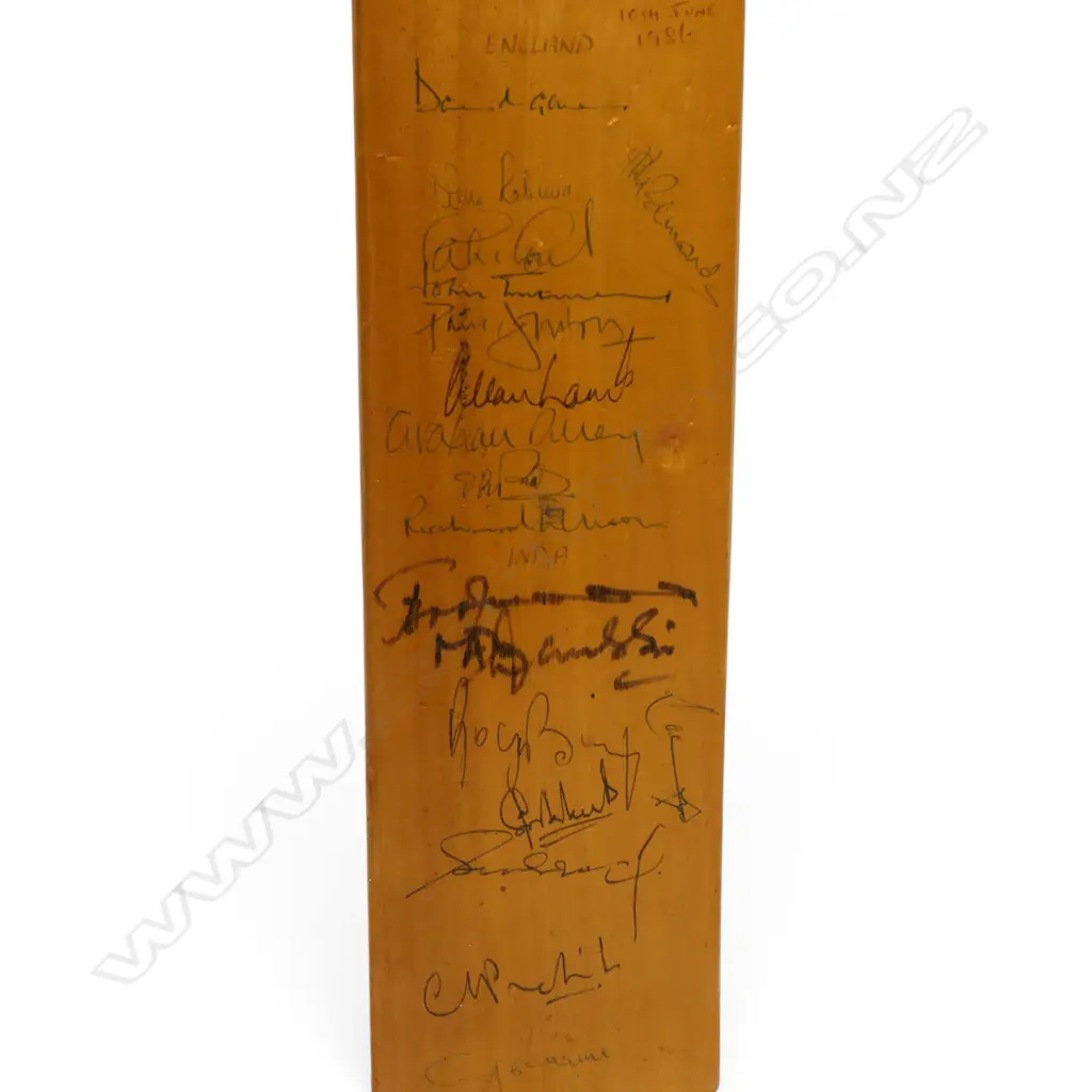 India v England 1986 - autographed CL Captain ¾ size bat signed in ink and felt tip by legendary players, Image 1++