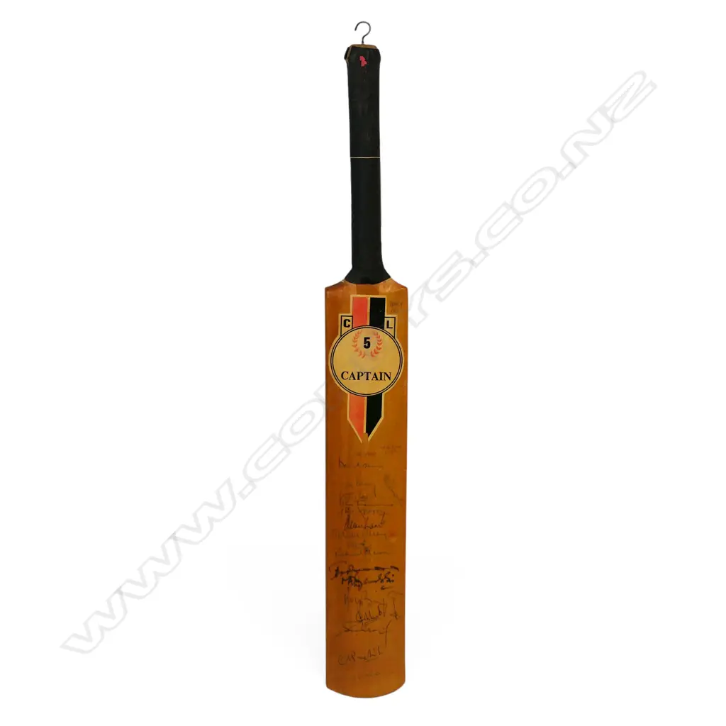 India v England 1986 - autographed CL Captain ¾ size bat signed in ink and felt tip by legendary players, Image 1++