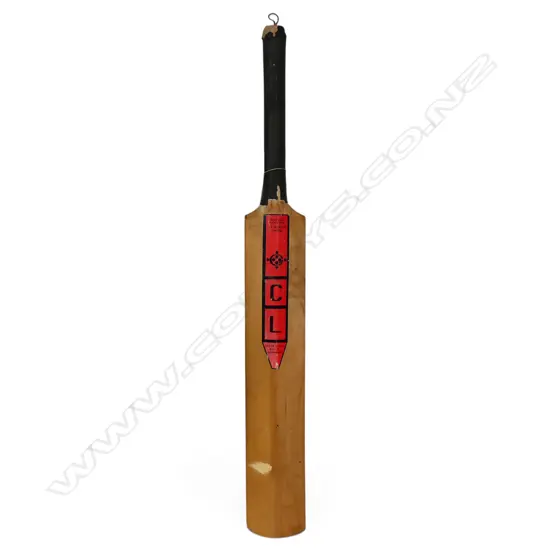 Essex v Nottinghamshire 1985 - autographed CL Captain ¾ size bat signed in ink,