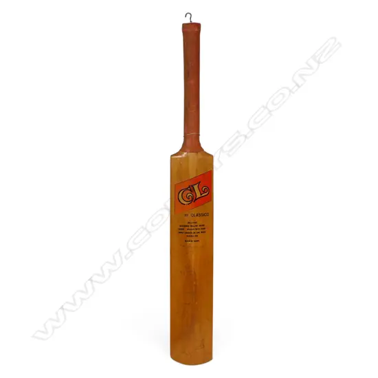 Pakistan v England 1982 - autographed CL junior size bat (730 mm) signed in ink,