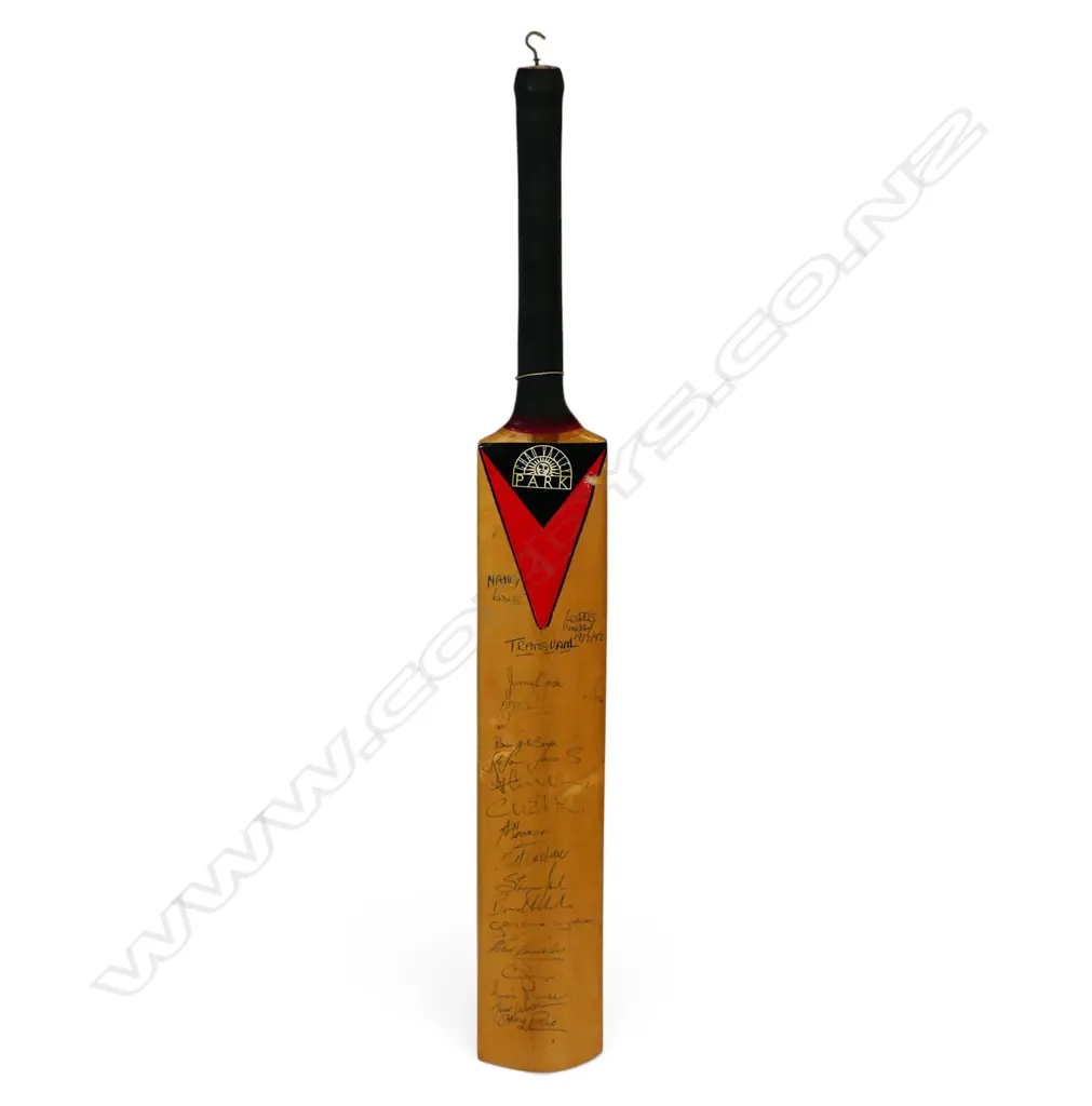 MCC v Transvaal 1992 - autographed Chad Valley Park junior size bat (720 mm) signed in ink, Image 1++