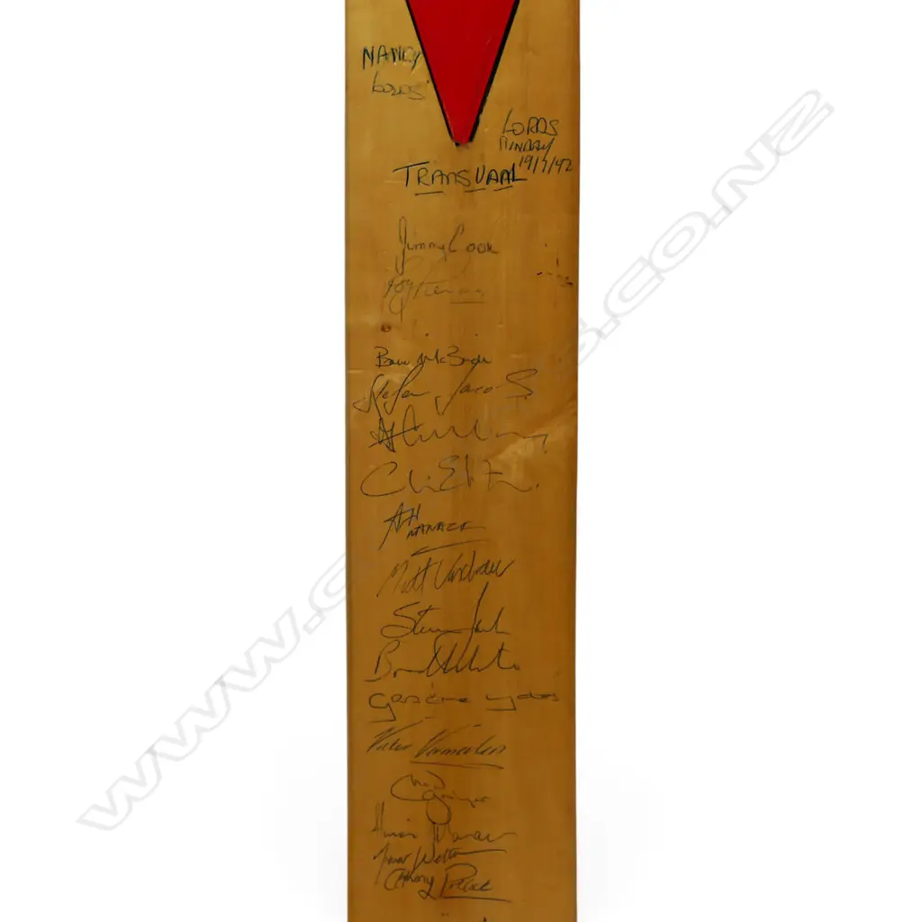 MCC v Transvaal 1992 - autographed Chad Valley Park junior size bat (720 mm) signed in ink, Image 1++