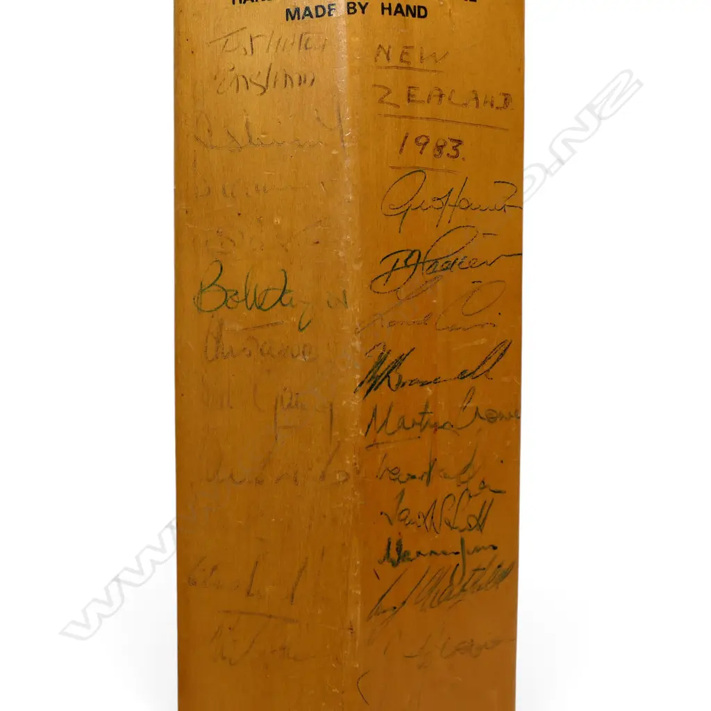England v New Zealand 1983 and West Indies 1983 - autographed CL junior size bat (655 mm) signed in ink, Image 1++