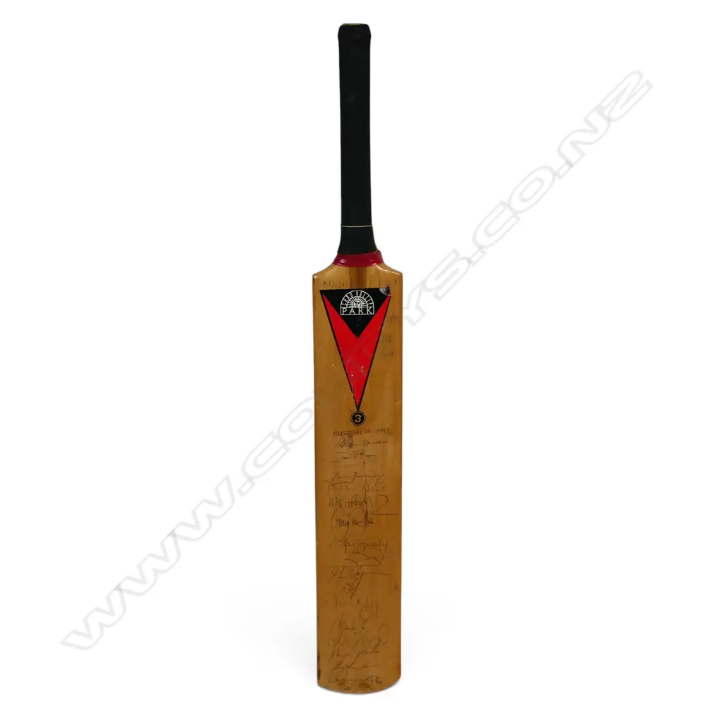 Australia v England 1993 - (Ashes series most famous today for a single ball that changed cricket history) autographed Chad Valley Park junior size bat (725mm) signed in ink, Image 1++