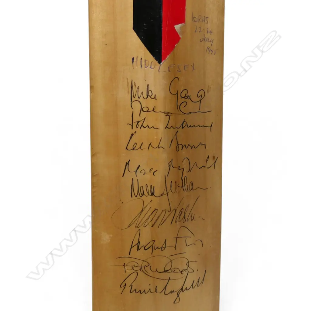 West Indies v Middlesex 1995 -autographed Lords 3000 junior bat (655 mm) signed in ink, Image 1++