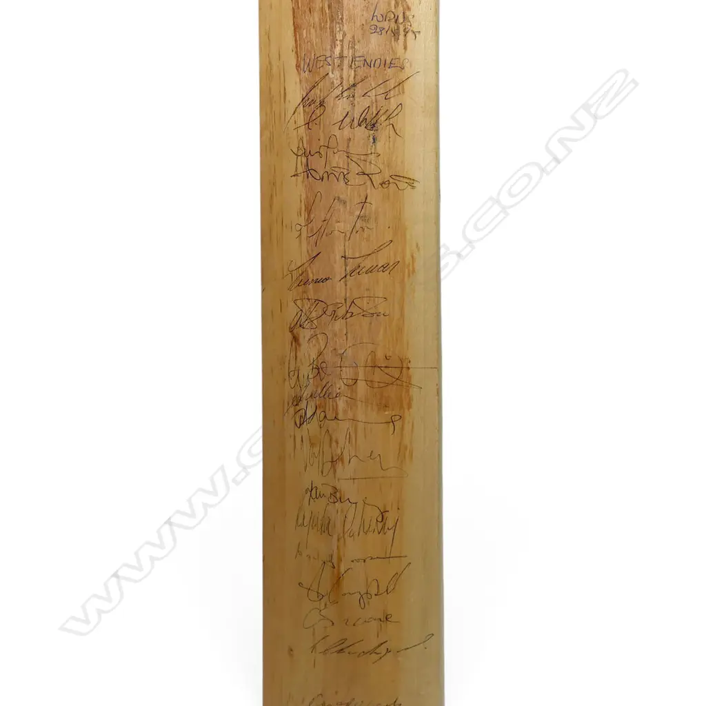 England v West Indies 1995 - autographed Lords 3000 junior size bat (725 mm) signed in ink Image 1++