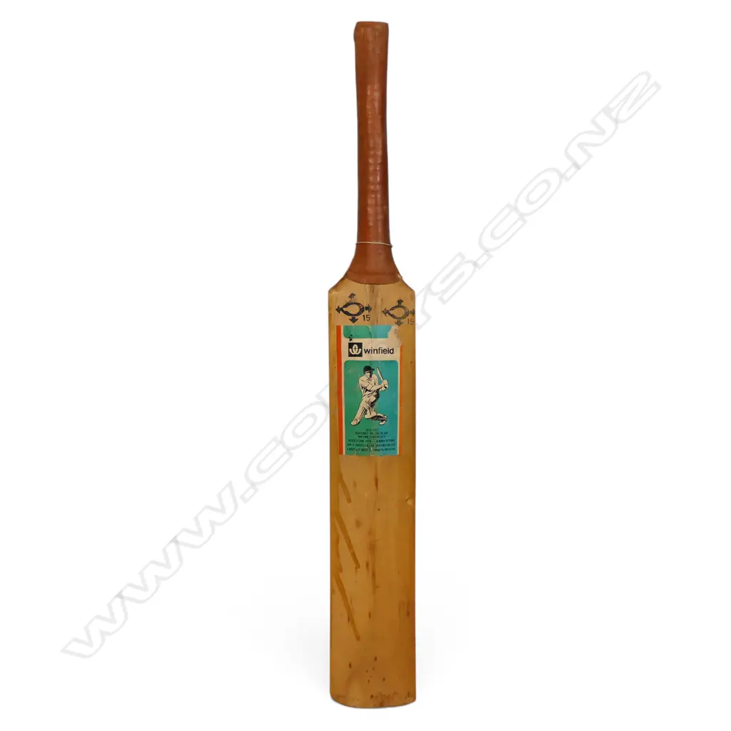 England v New Zealand 1978 and Somerset v Surry 1978 - autographed Winfield junior size bat (645 mm) signed in ink, Image 1++