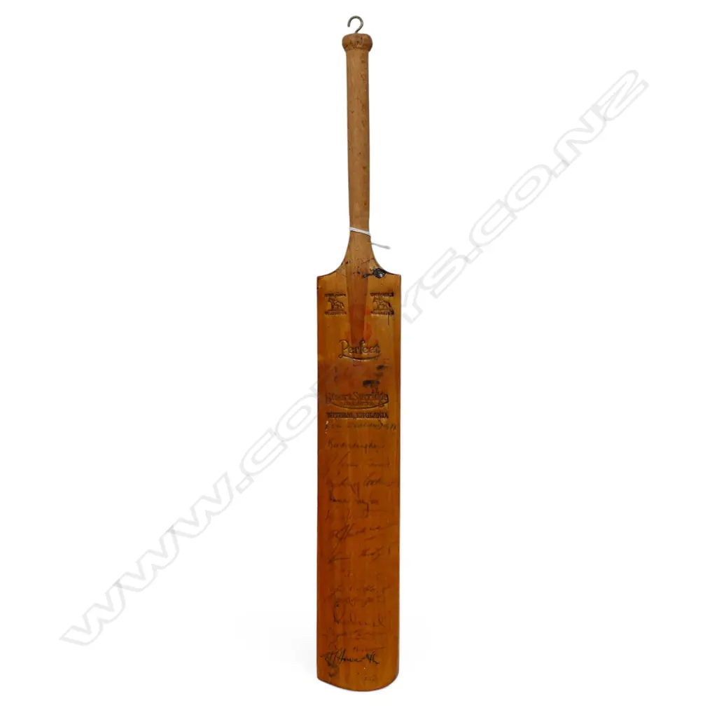England v New Zealand 1973 - autographed Stuart Surridge miniature bat (440 mm) signed in ink, Image 1++