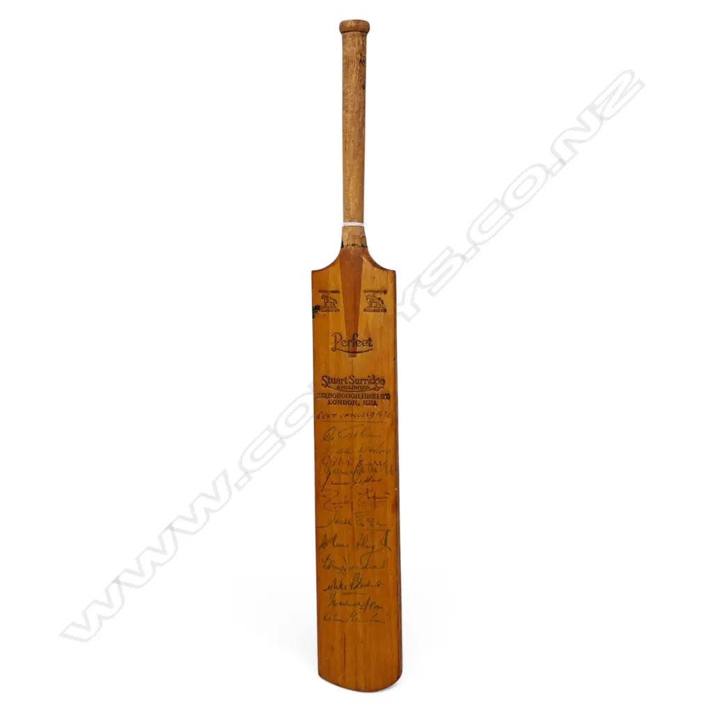 England v The Rest of the World 1970 - autographed Stuart Surridge miniature bat (440 mm) signed in ink, Image 1++
