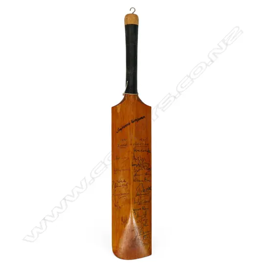 England v India and Pakistan 1971 - autographed B Wasop miniature bat (465 mm) signed in ink,