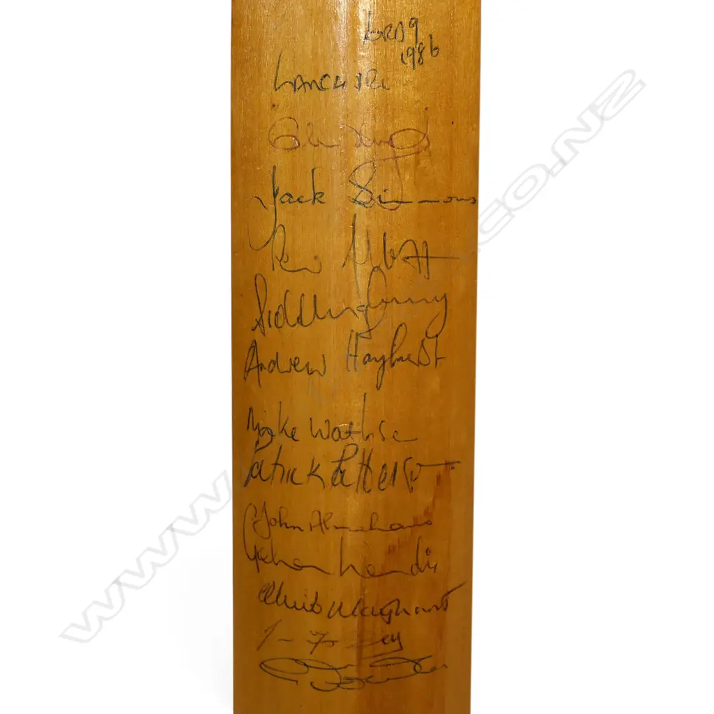 Sri Lanka v Lancashire 1986 - autographed miniature bat (460 mm) signed in ink, Image 1++