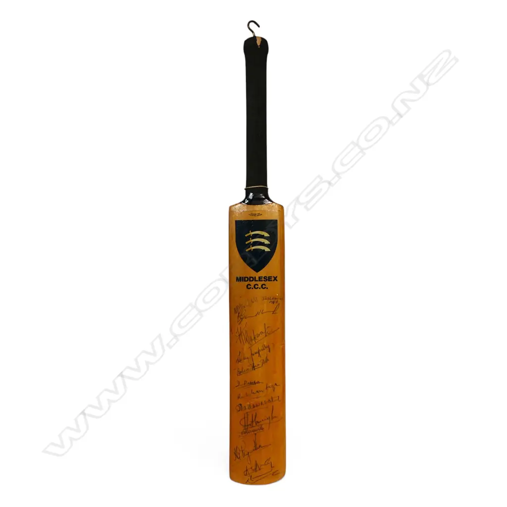 Sri Lanka v Lancashire 1986 - autographed miniature bat (460 mm) signed in ink, Image 1++