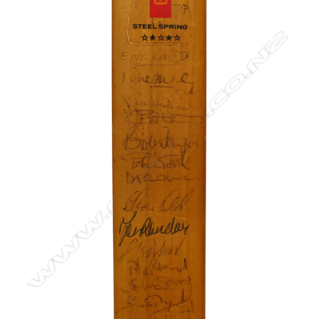 England Team - likely mid 1970's - autographed miniature Gray Nicholls bat (295 mm) signed in ink, Image 1++