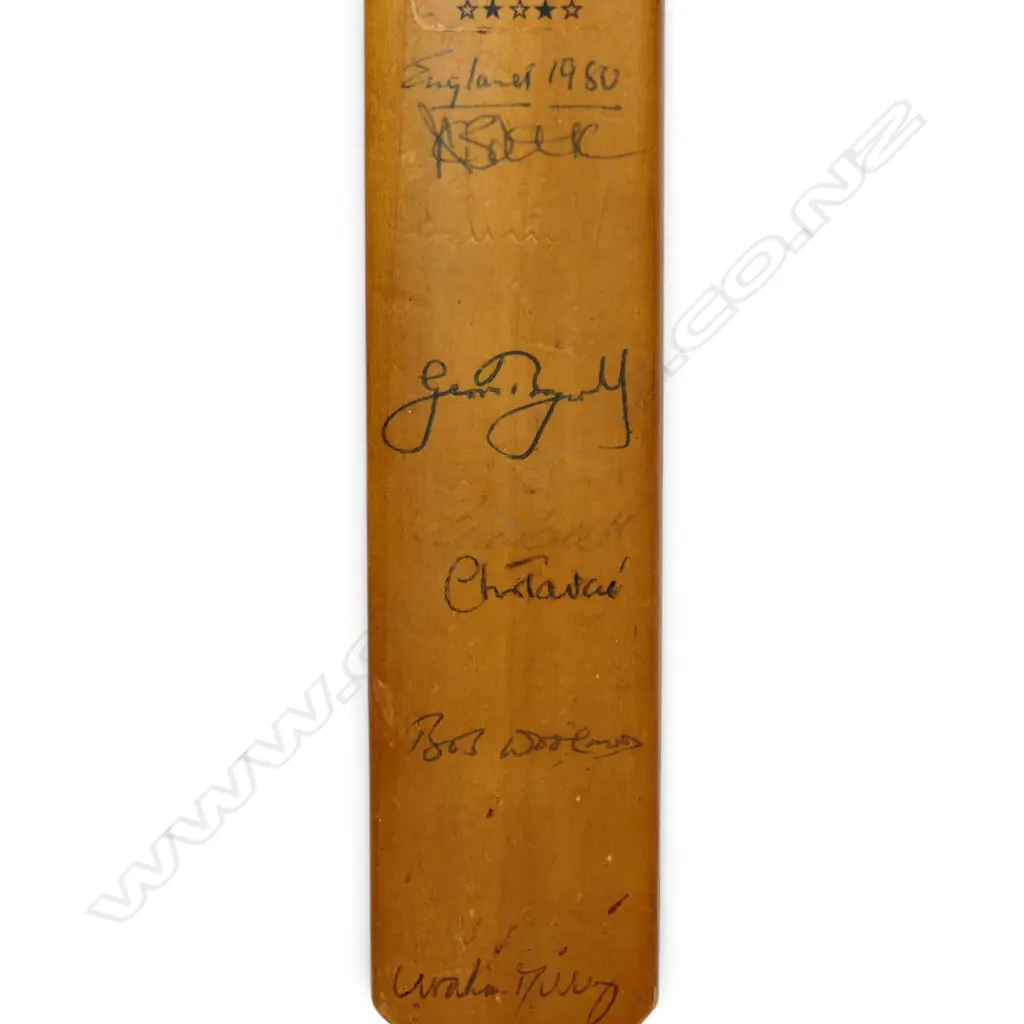 England 1980 - autographed Gray Nicholls miniature bat (295 mm) signed ink, Image 1++