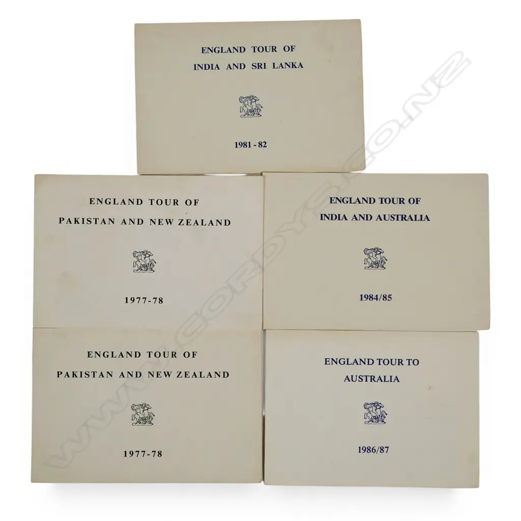 Five England Tour Christmas cards -4 signed by England Captain Mike Brearley and 1 signed by Ken Barrington (tour manager) along with England team players - 1977-78, Image 1++