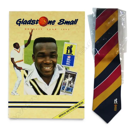 Souvenir booklet for Gladstone Small Testimonial Benefit 1992 and one matching tie,