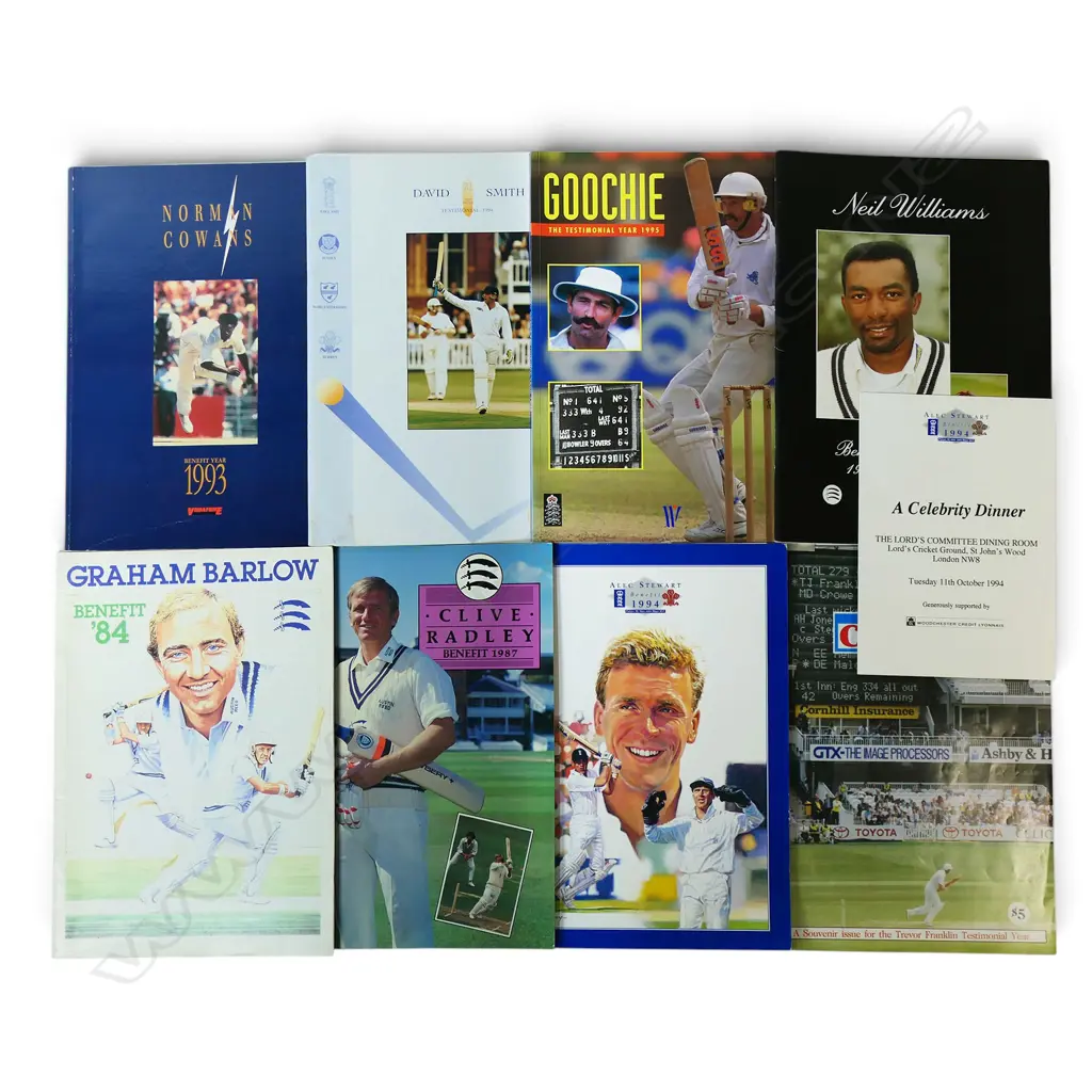 Assortment of 8 Souvenir booklets for the Testimonial Benefits, Image 1++