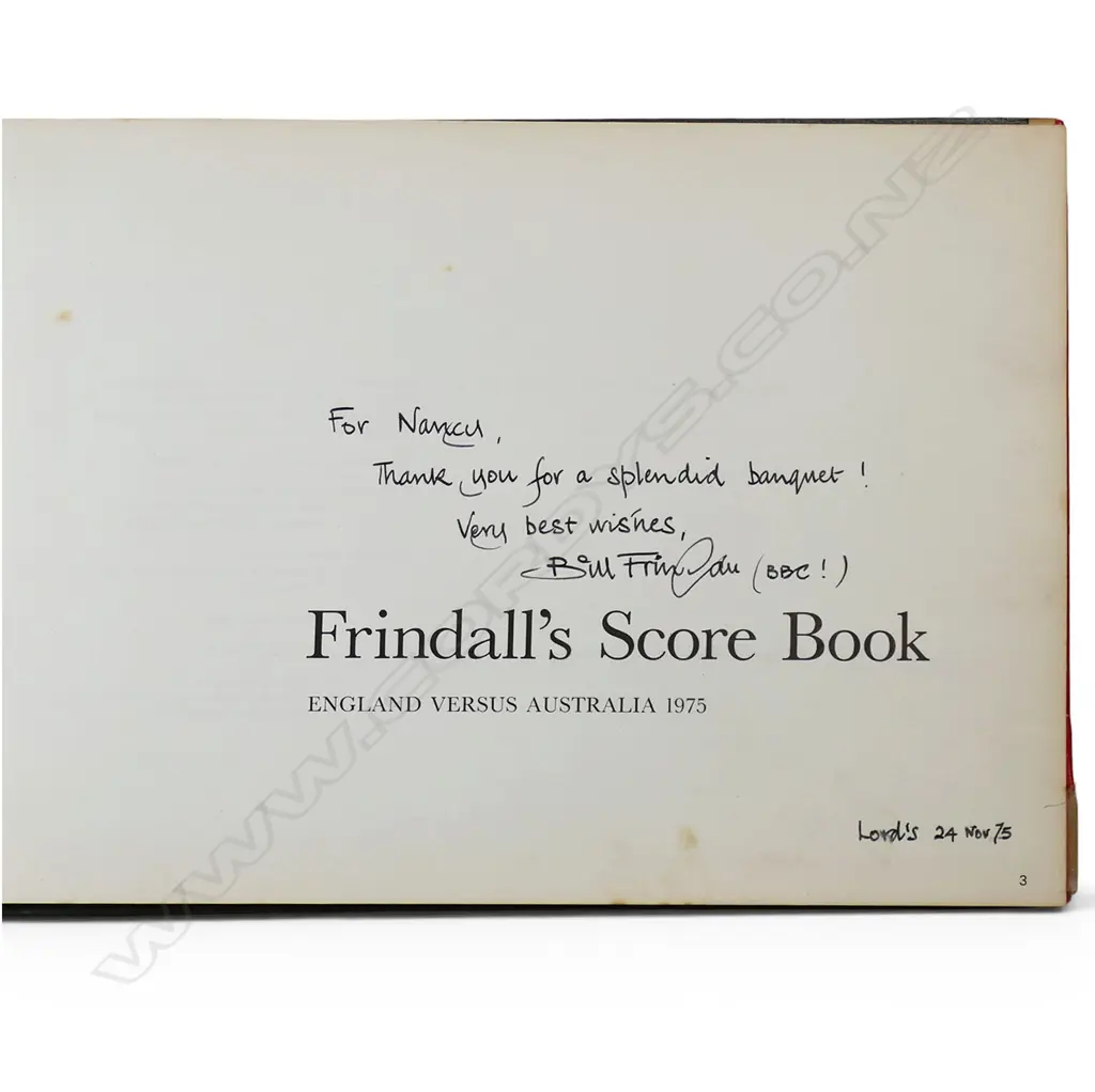 Frindall's score book featuring the England v Australia Test series 1975, Image 1++