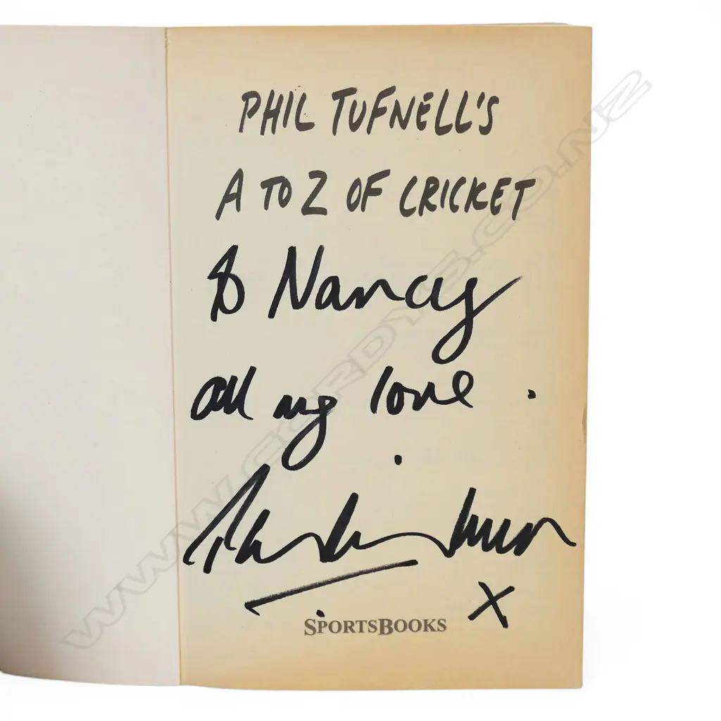 Phil Tufnell's A to Z of Cricket - autographed copy - signed by Phil Tufnell. Image 1++