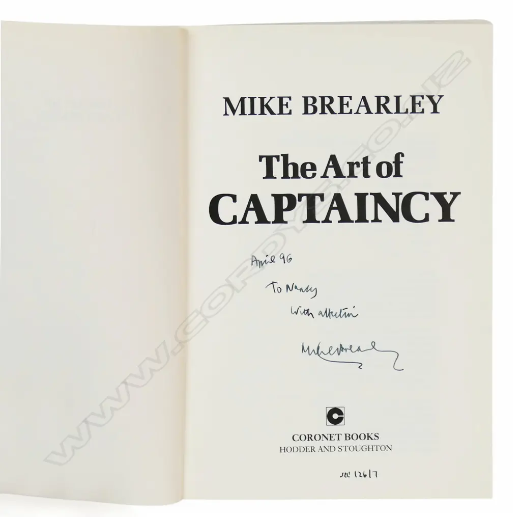 Mike Brearley - The Art of Captaincy - autographed copy signed by Mike Brearley. Image 1++