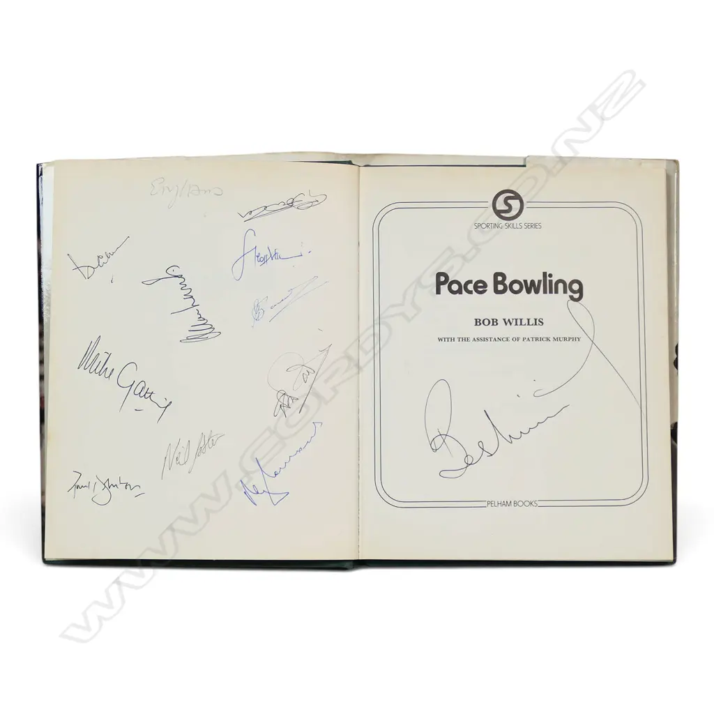 Pace Bowling - Bob Willis by Bob Willis and Patrick Murphy - autographed copy signed by Bob Willis and members of the England team, Image 1++