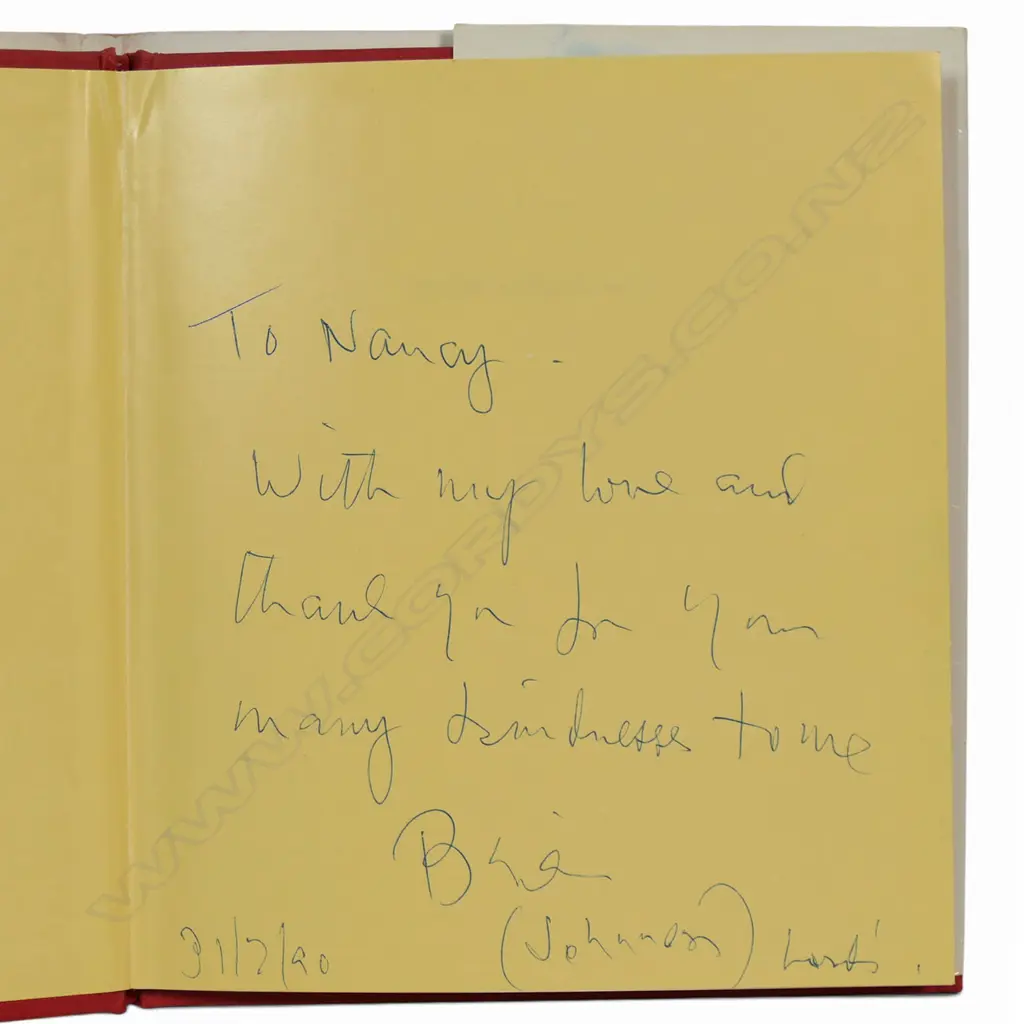 Autographed copy of Brian Johnston & Tony Hart's 'The Tale of Billy Bouncer' - signed by Brian Johnston - features a section on Nancy, Image 1++