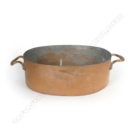 A large 19thC Irish copper pan