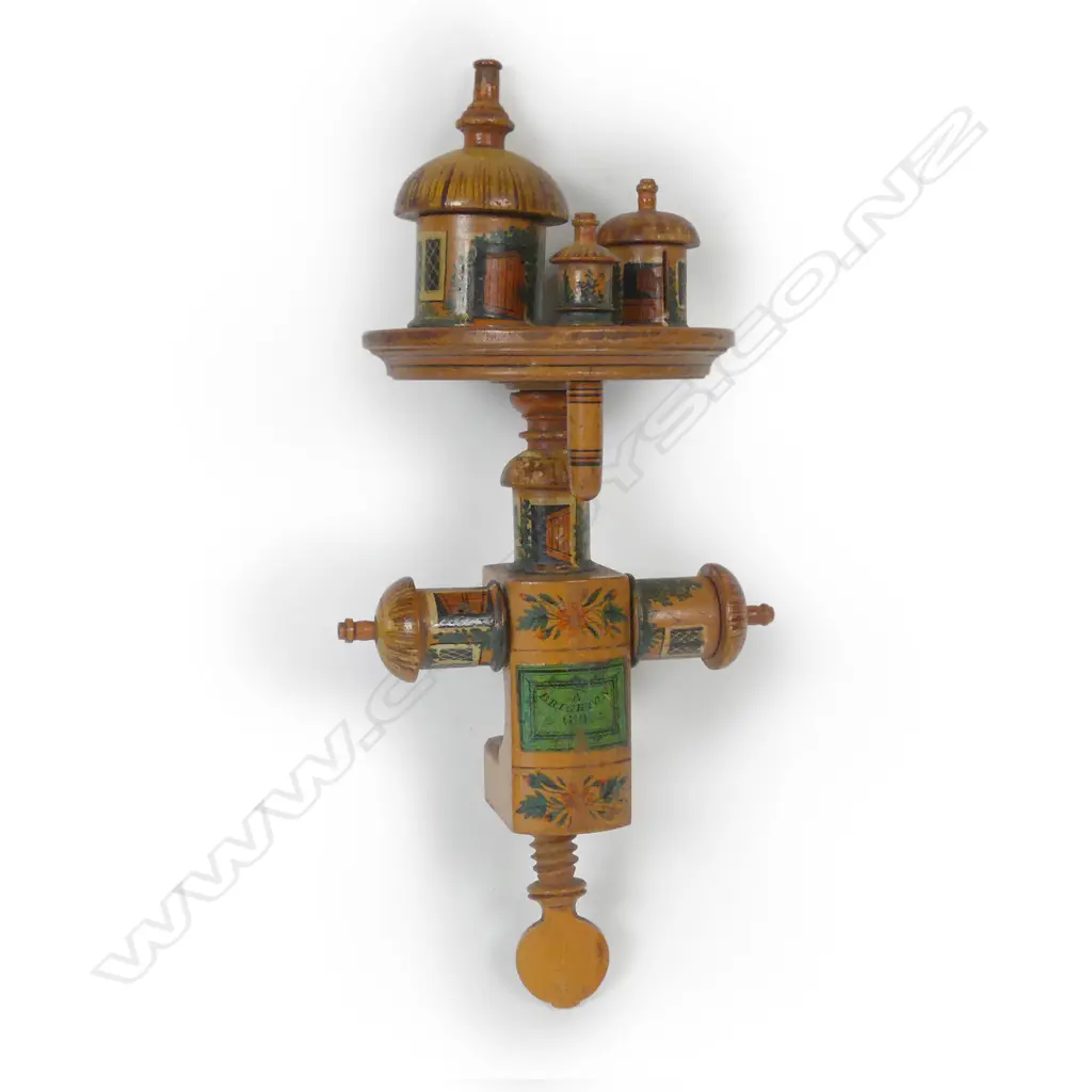 A fine c1810 painted white wood Tunbridge cottage ware sewing clamp Image 1++