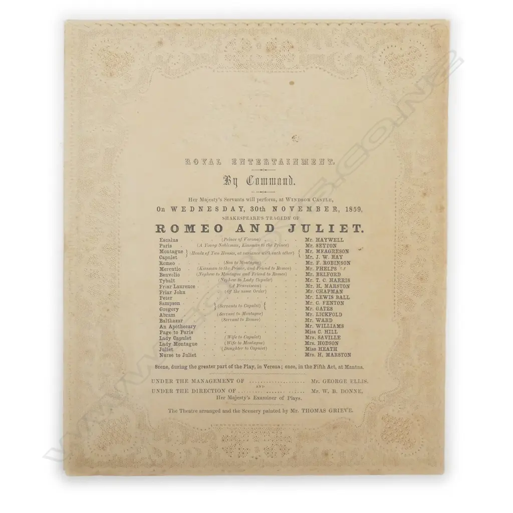 Two Victorian printed Royal invitations Image 1++
