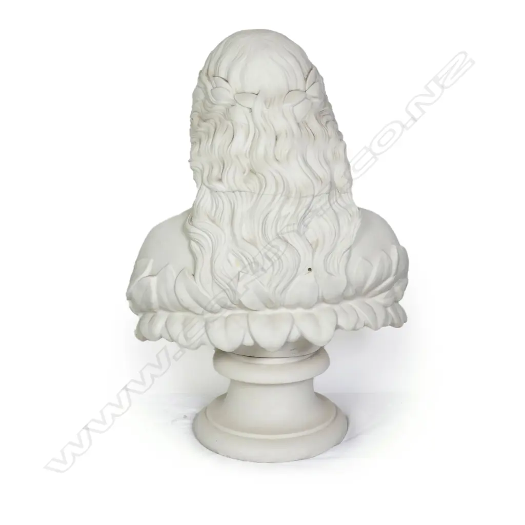 A large Victorian Parianware bust of Clytie Image 1++
