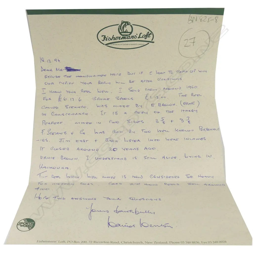 A Steans Christchurch anodised aluminium fly reel Image 1++