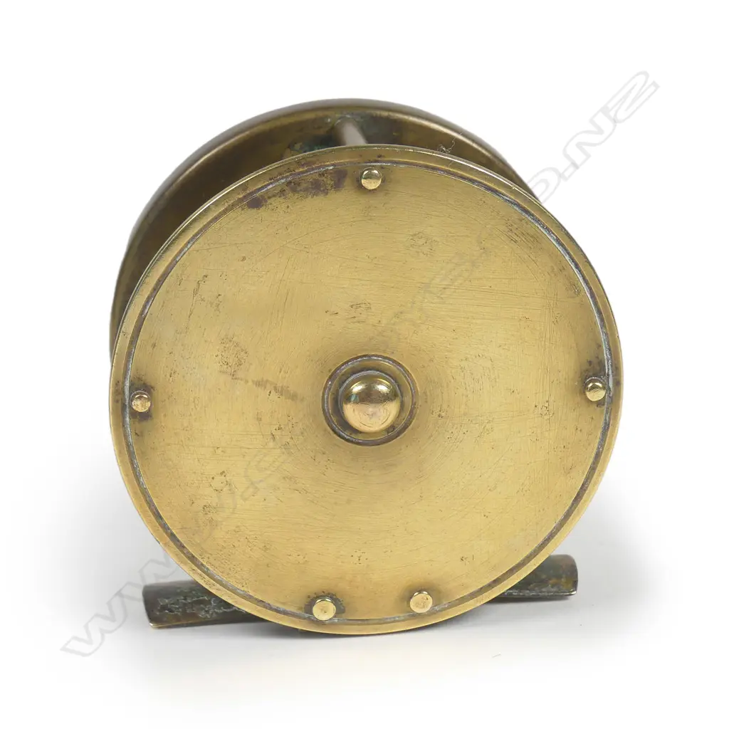A vintage 2½" brass trout reel by S. Allcock & Co Ltd Image 1++