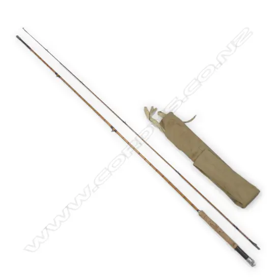 A vintage Joe Frost two piece fly fishing rod