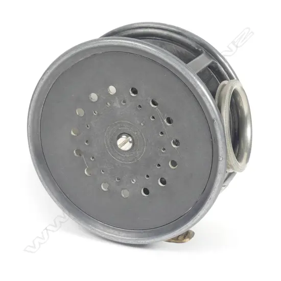 A scarce Hardy Perfect 4½'' wide body salmon reel