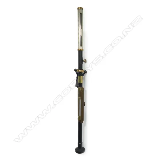 An early 20thC Negretti & Zambra gimballed marine stick barometer