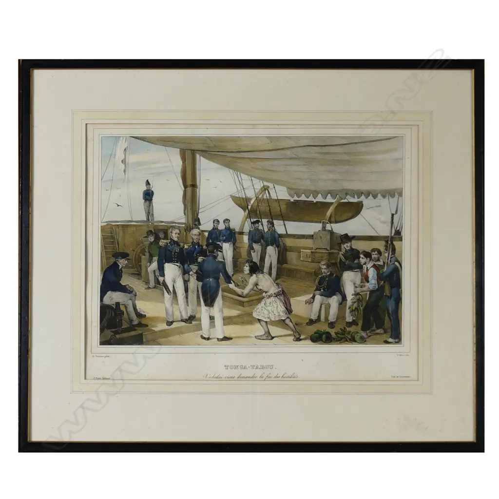 A hand coloured engraving by De Sainson from the Atlas to the Voyage of l'Astrolabe Image 1++